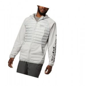 Bluza z Kapturem Columbia PFG Terminal Hybrid Insulated Męskie Szare | 50QAFINLJ