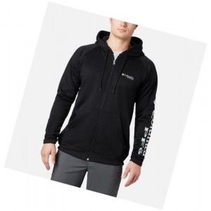 Bluza z Kapturem Columbia PFG Terminal Tackle Fleece Full Zip Męskie Czarne Szare | 53ODUPXWK