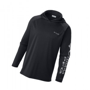 Bluza z Kapturem Columbia PFG Terminal Tackle Tall Męskie Czarne Szare | 05VLGBOPA