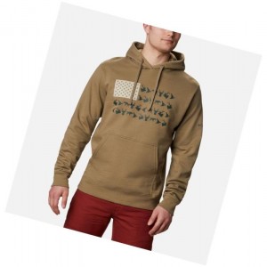 Bluza z Kapturem Columbia PHG Game Flag Męskie Brązowe | 23DXMQTSE