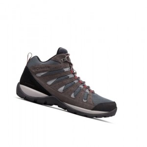 Buty Trekkingowe Columbia Redmond V2 Mid Waterproof Wide Męskie Jasny Szare Czerwone | 93JEMDPHN