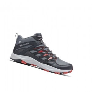 Buty Trekkingowe Columbia Wayfinder Mid OutDry Męskie Jasny Szare Czerwone | 43CROTHJP