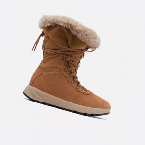 Buty Zimowe Columbia Slopeside Village Omni-Heat High Damskie Pomarańczowe | 98OCTMILP