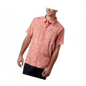 Koszule Columbia Lakeside Trail Short Sleeve Męskie Ciemny Koralowe | 38HOGXUTP