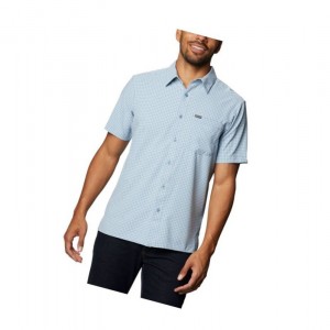 Koszule Columbia No Way Out Short Sleeve Męskie Niebieskie | 90PHUXBGO