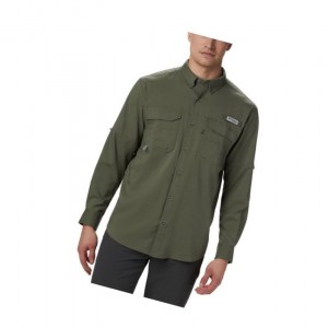 Koszule Columbia PFG Blood and Guts III Long Sleeve Woven Tall Męskie Szare Zielone | 13KWIFSJH