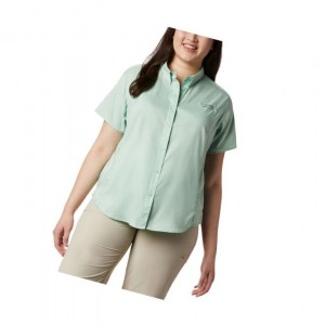Koszule Columbia PFG Tamiami II Short Sleeve Plus Size Damskie Mięta | 98YVCXLRF